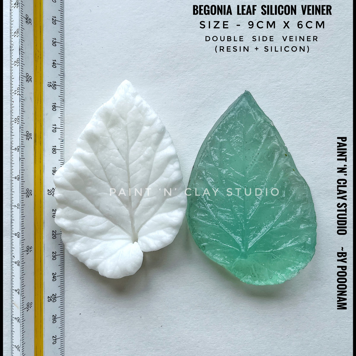 Begonia Leaf Double side Veiner (Resin +Silicon)