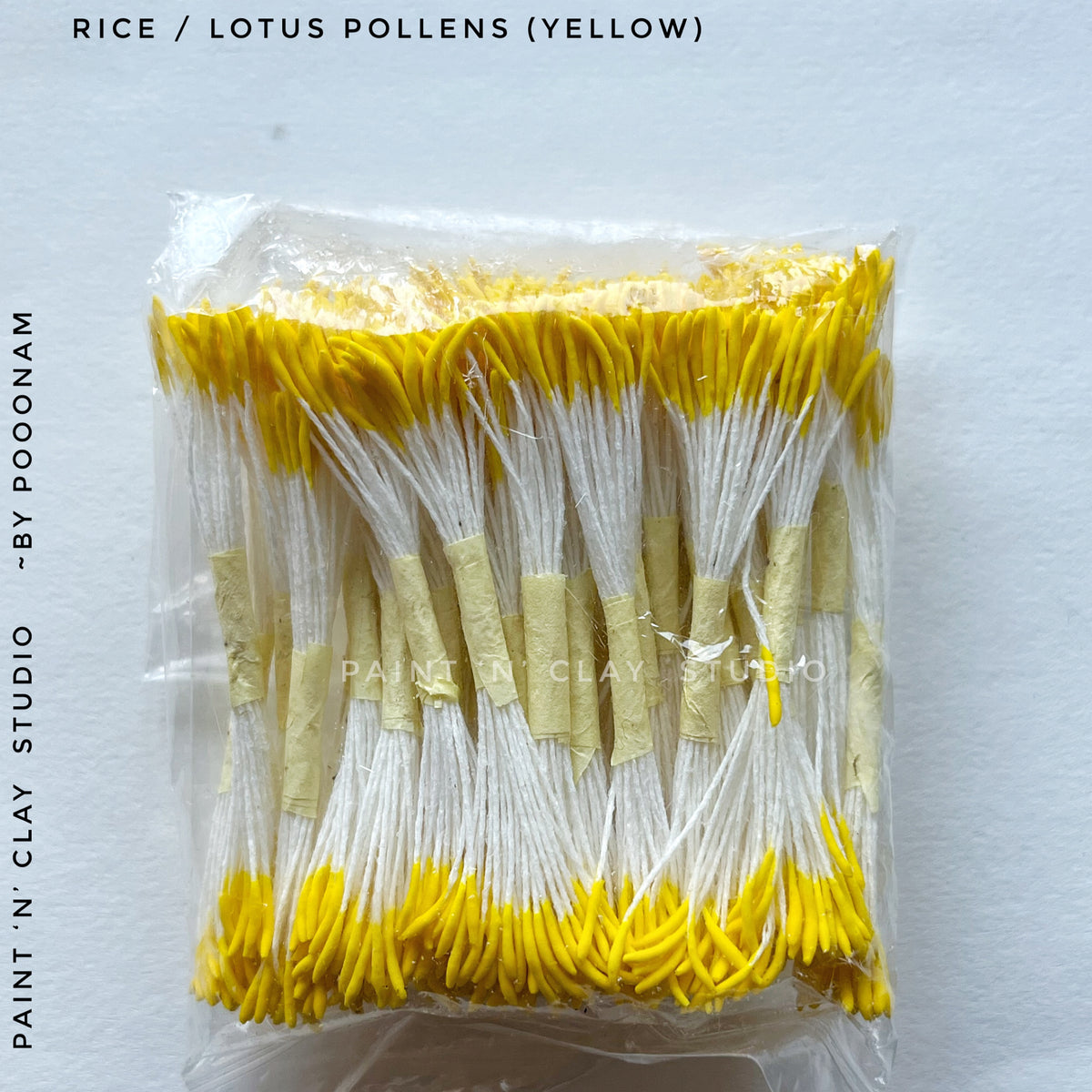 Rice/ Lotus Pollens (Yellow) Pack of 100 bunches
