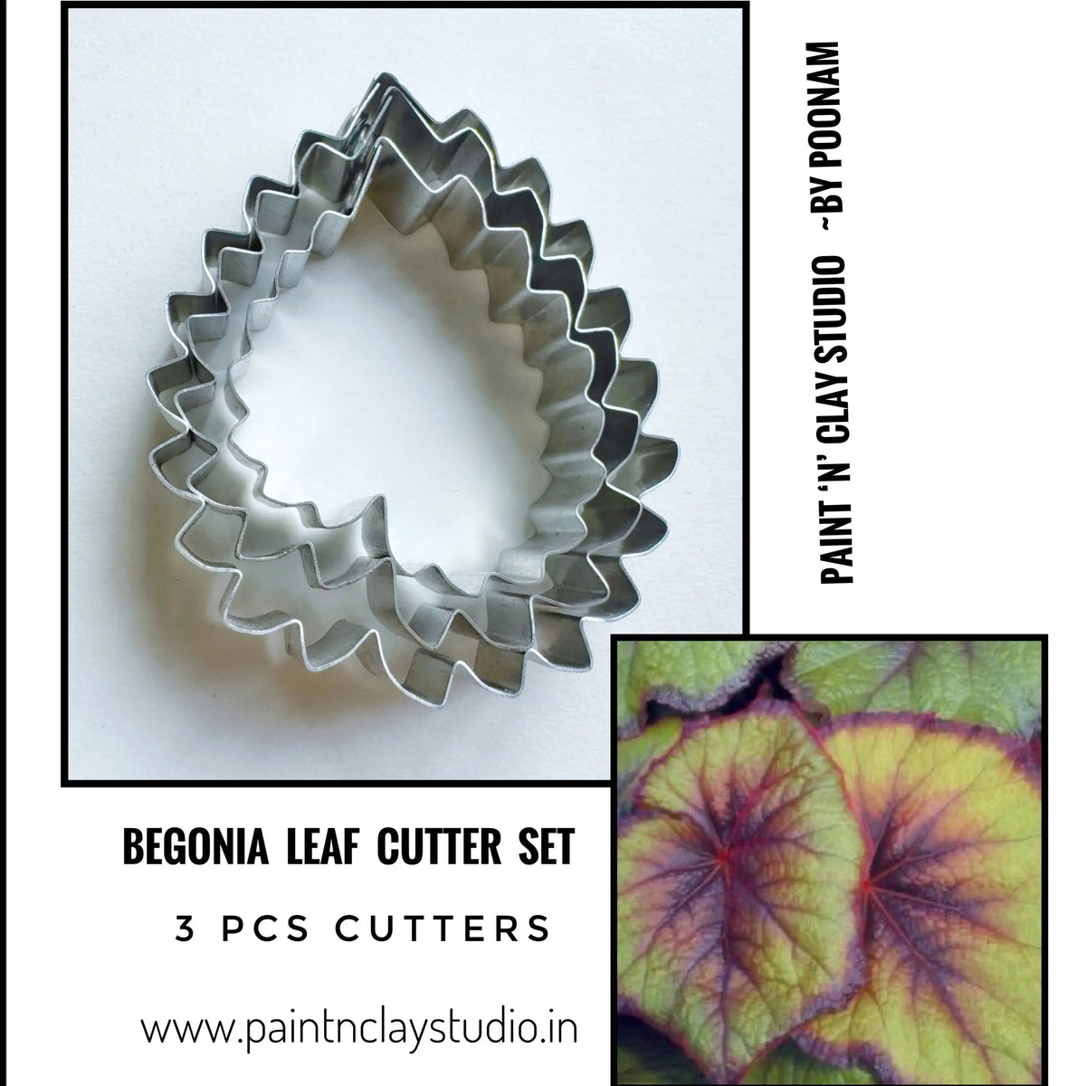 Begonia Leaf Cutter set (3 pcs)
