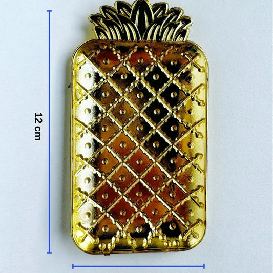 Gold Mini Acrylic Plates Pineapple