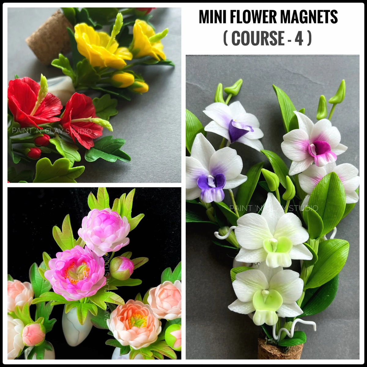 Mini Flower Magnet (Course-4) (without kit)