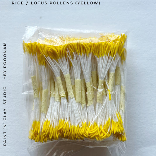 Rice / Lotus Pollens (Yellow) Pack of 50 bunches