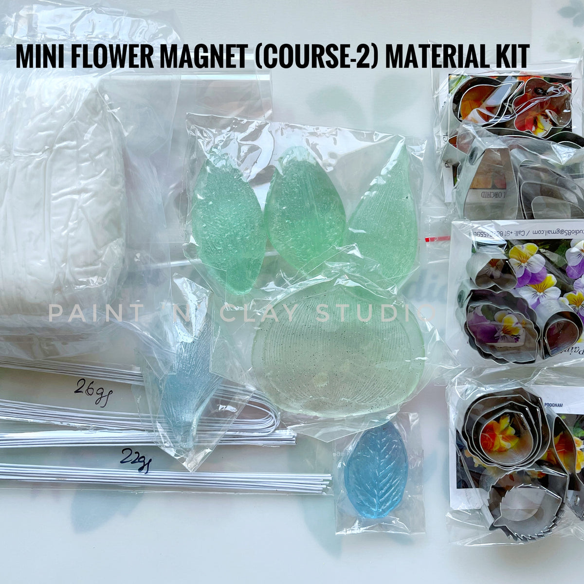 MATERIAL KIT (Mini flower COURSE-2)+ Free Shipping