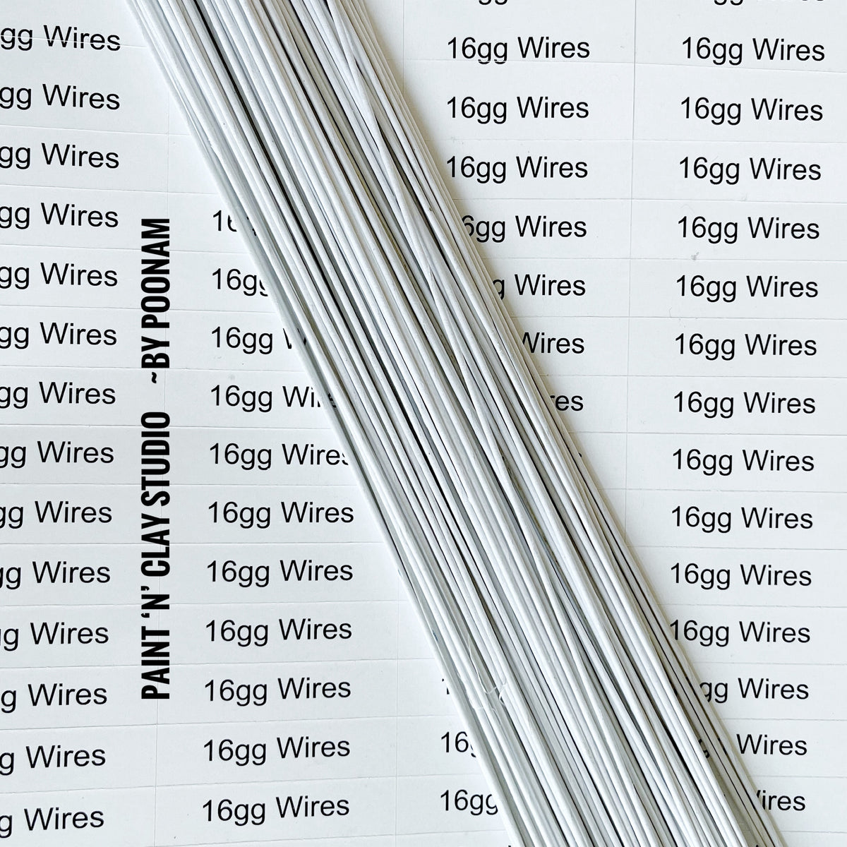 16gg white wire (15” X5wires) pack of 5 wires