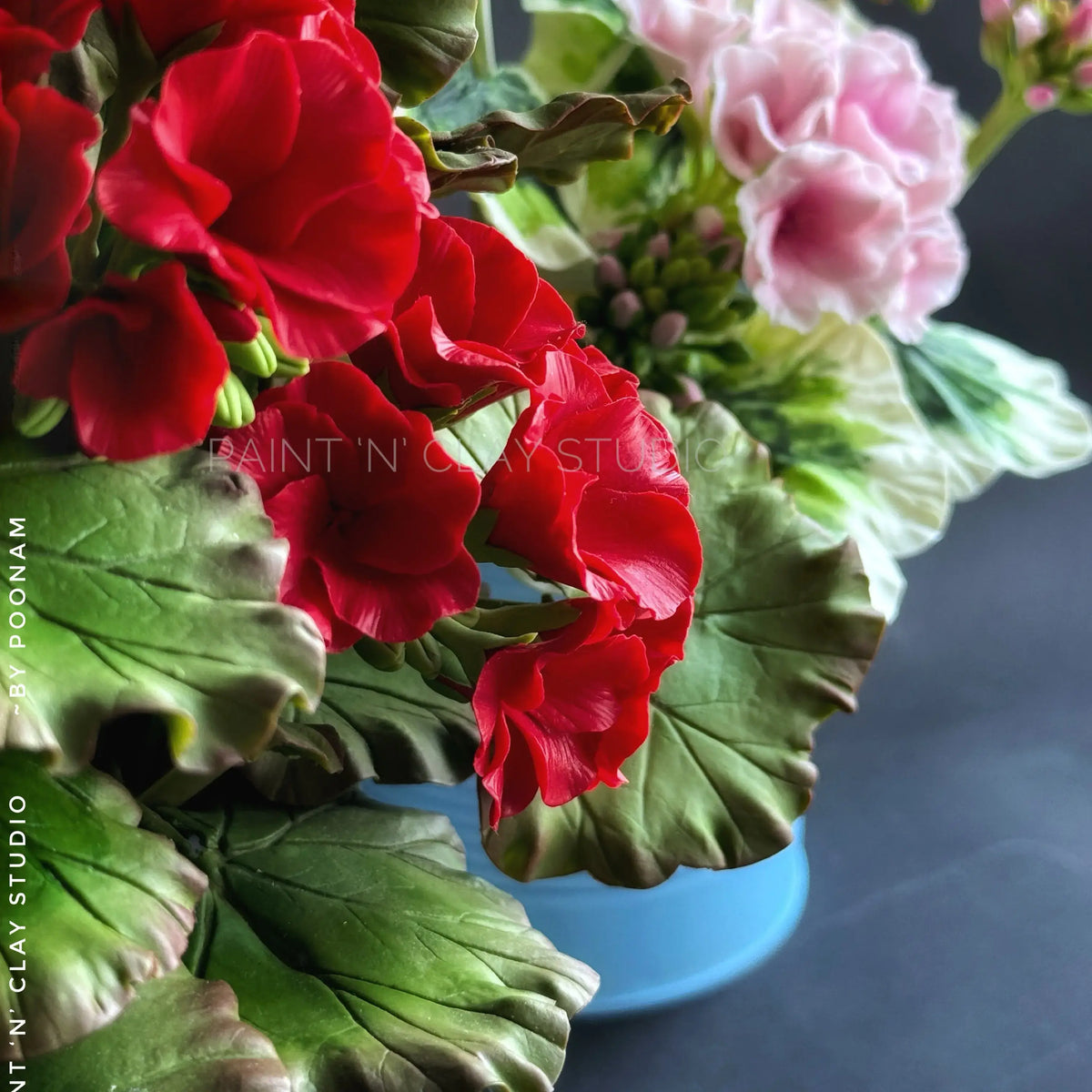 Geranium Flower + Geranium Creeper Course  (Beginners Course-6)