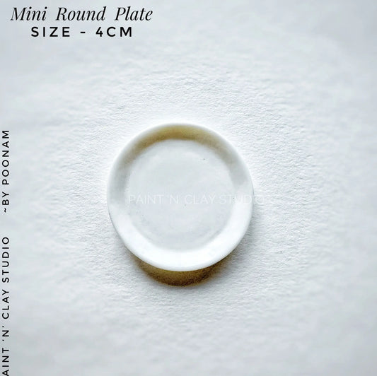 3 pcs Mini Round Plates