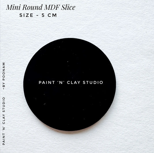 3 pcs Mini Round MDF Disc Black