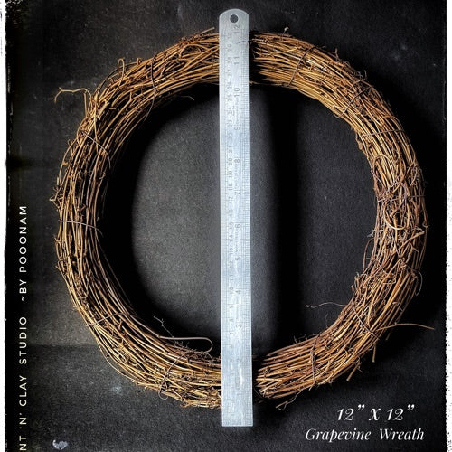 12”x12” Natural Grapevine Wreath DIY