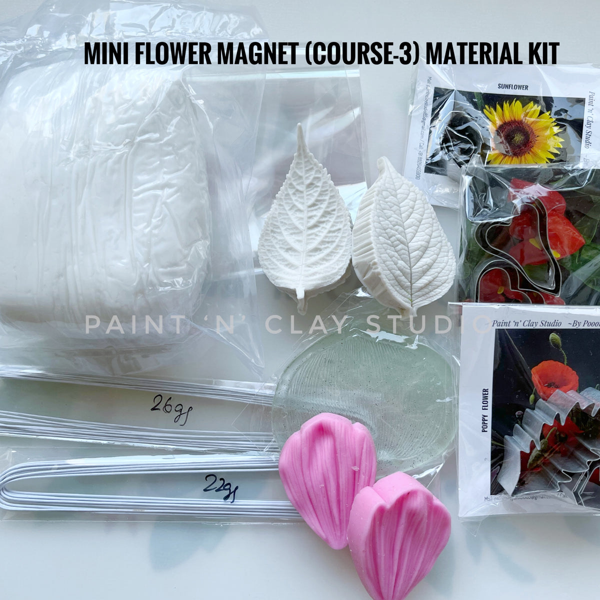 MATERIAL KIT (Mini Flower Magnet-3 ) + Free Shipping